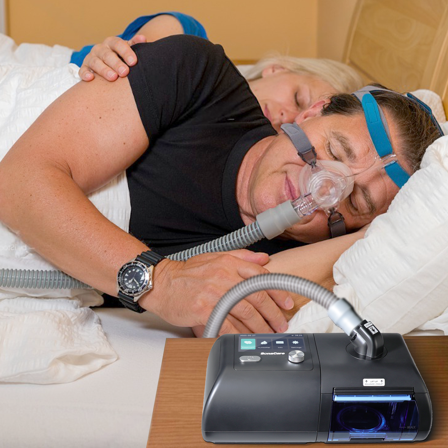 SonaCare BiPAP Machine - 4–30 cmH₂O Wide Range Pressure Flow
