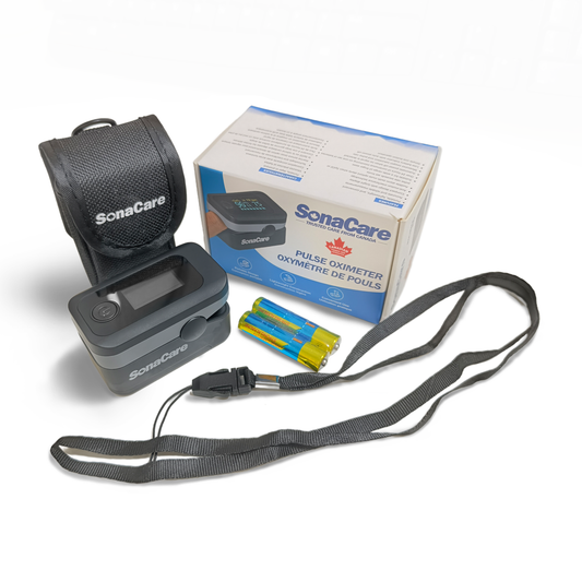 SonaCare Finger Pulse Oximeter - Heart Rate, Blood Oxygen SpO2 Monitor